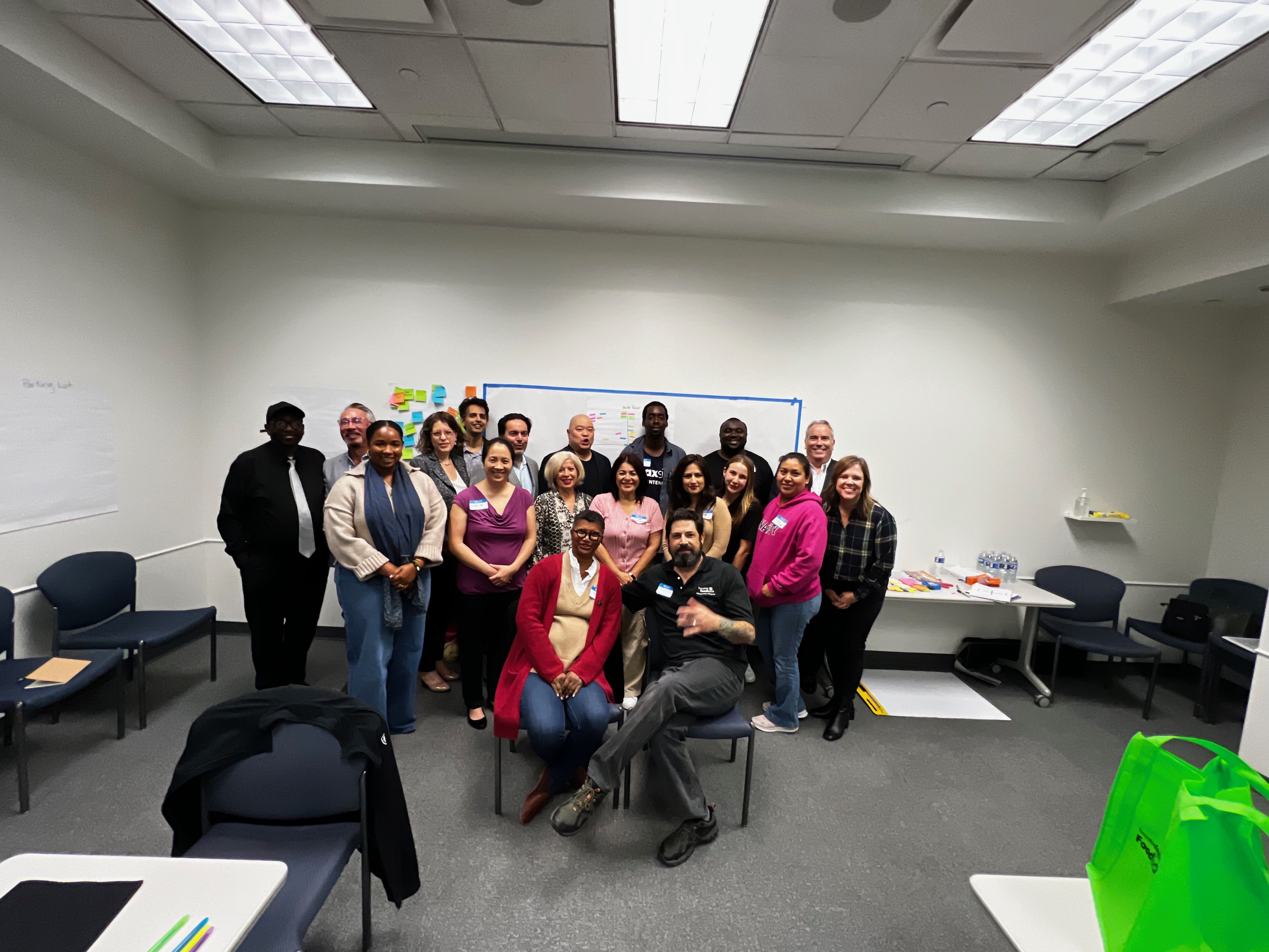 Dining with Purpose participants together at Houston Food Bank.